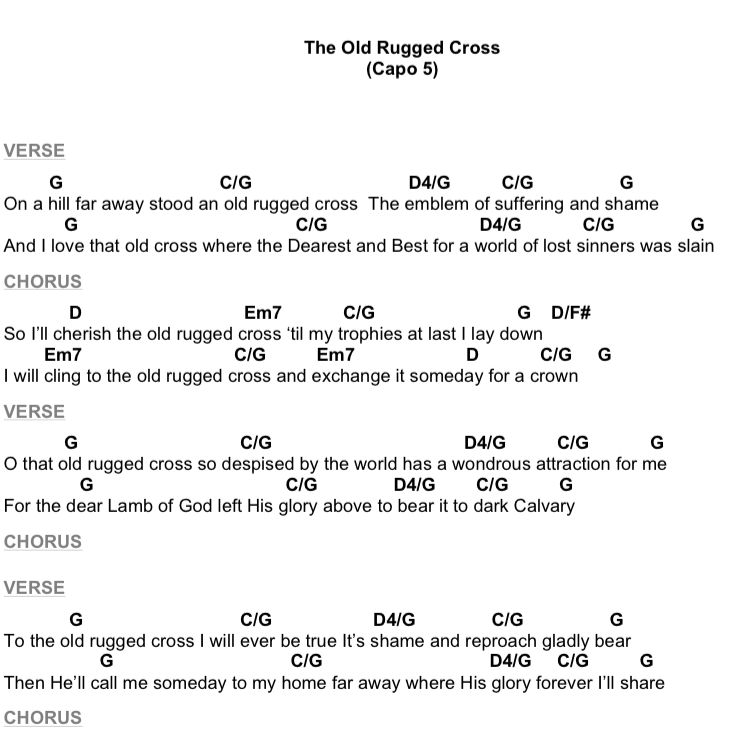 Hymn Refresh The Old Rugged Cross